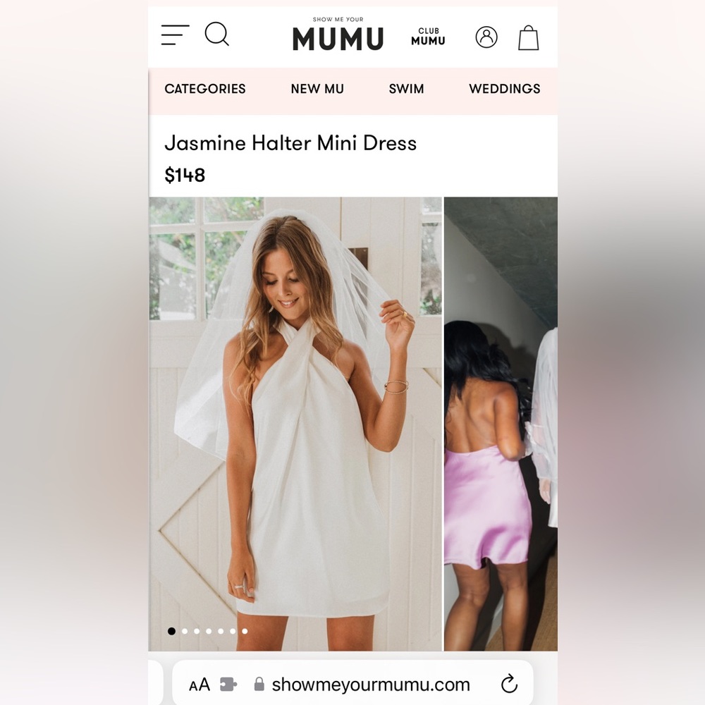Show Me Your Mumu Jasmine Halter Mini Dress Size XS